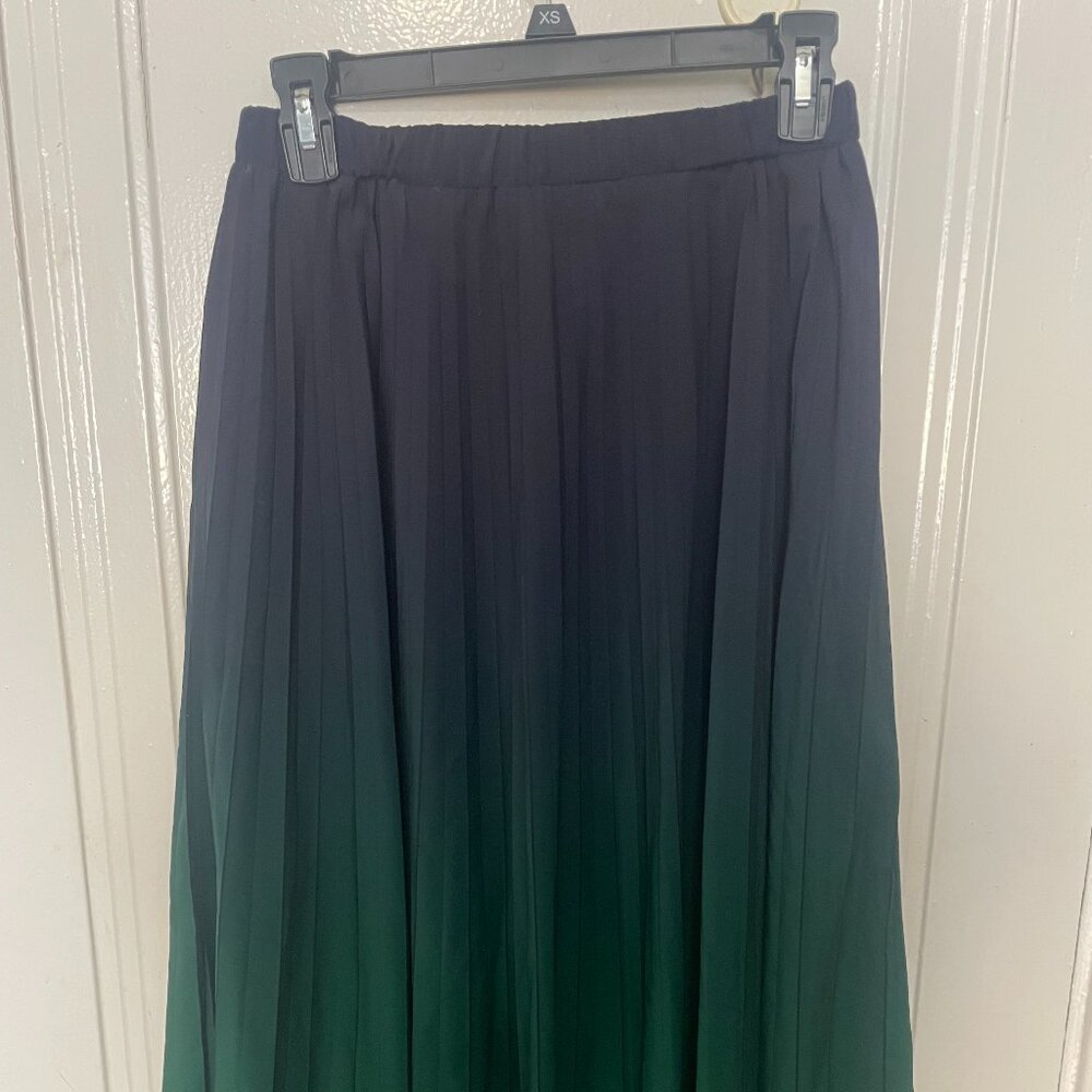 Banana Republic Ombre Pleated Midi Skirt S
